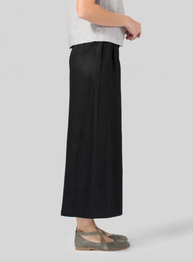 Linen Relaxed Wide Leg Pants