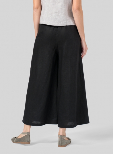 Linen Relaxed Wide Leg Pants