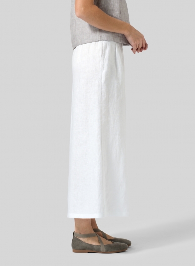 Linen Relaxed Wide Leg Pants