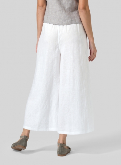 Linen Relaxed Wide Leg Pants