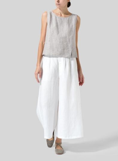 Linen Relaxed Wide Leg Pants