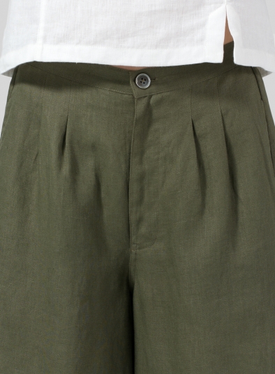 Linen Relaxed Wide Leg Pants