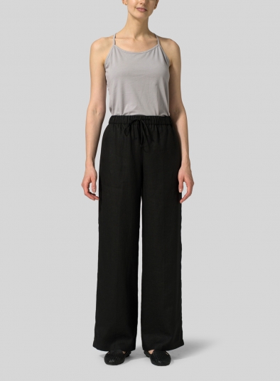 Linen Drawstring Extra Long Pants