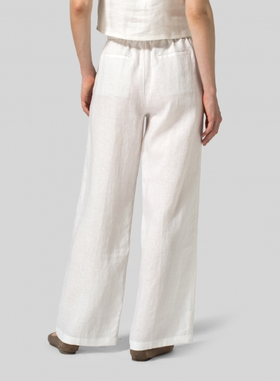 Linen Drawstring Extra Long Pants