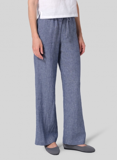 Linen Drawstring Extra Long Pants