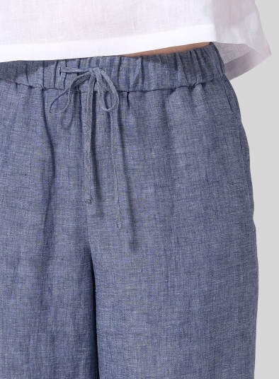 Linen Drawstring Extra Long Pants