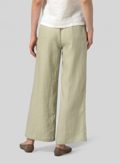 Linen Drawstring Long Pants