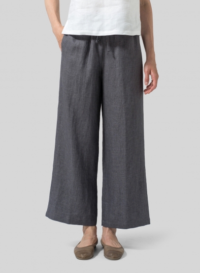 Linen Drawstring Long Pants