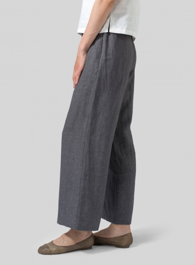 Linen Drawstring Long Pants