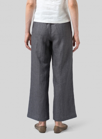 Linen Drawstring Long Pants