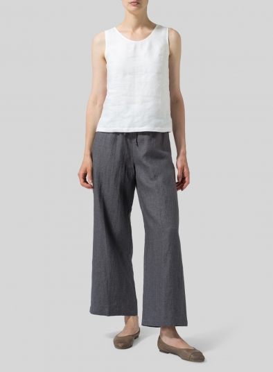 Linen Drawstring Long Pants