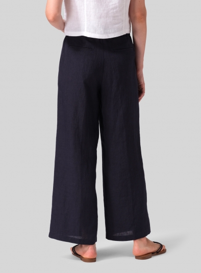 Linen Drawstring Long Pants