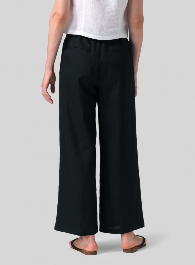 Linen Drawstring Long Pants