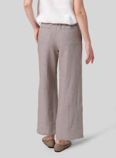 Linen Drawstring Long Pants