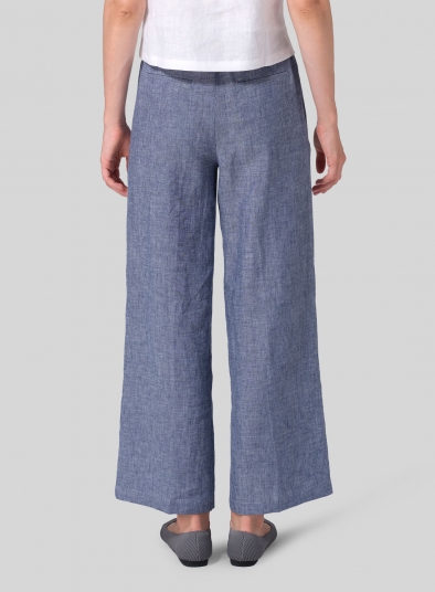 Linen Drawstring Long Pants