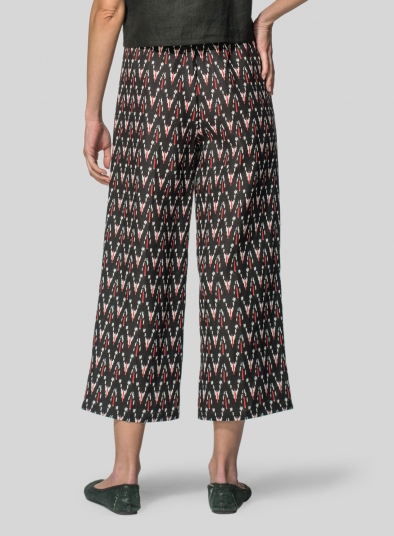 Linen Straight Cropped Pants