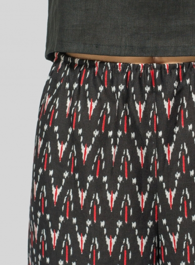 Linen Straight Cropped Pants