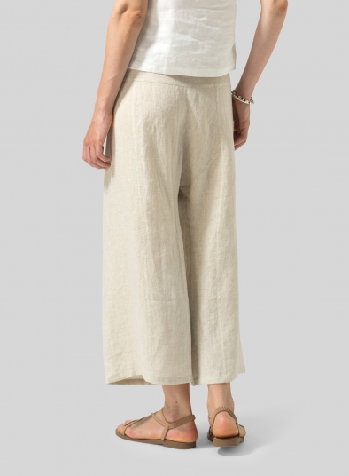 Linen Thai Style Tie Loose Pants