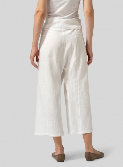 Linen Thai Style Tie Loose Pants