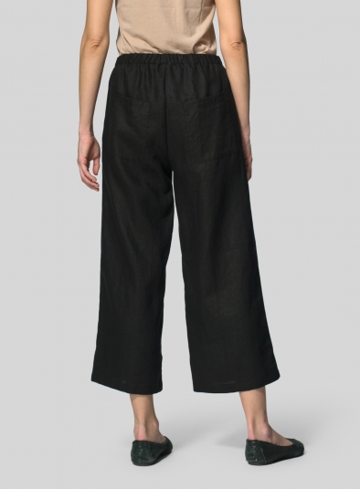 Linen Straight Ankle Pants