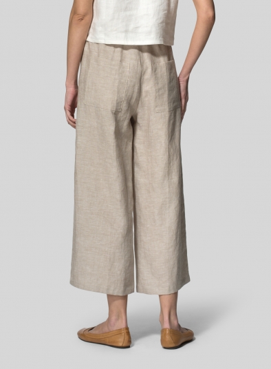 Linen Straight Ankle Pants