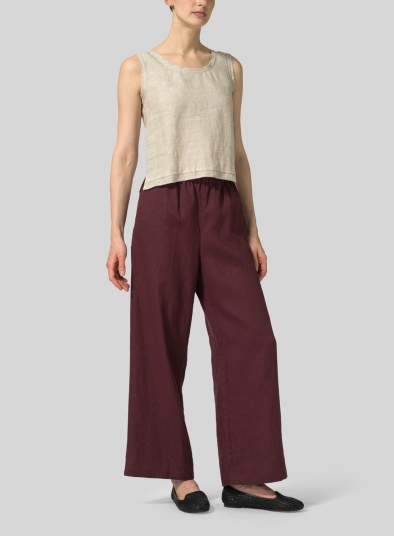 Linen Long Straight Pants