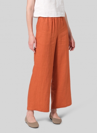 Linen Long Straight Pants