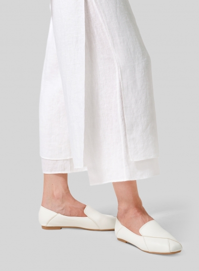 Linen Double Layer Cropped Length Pants