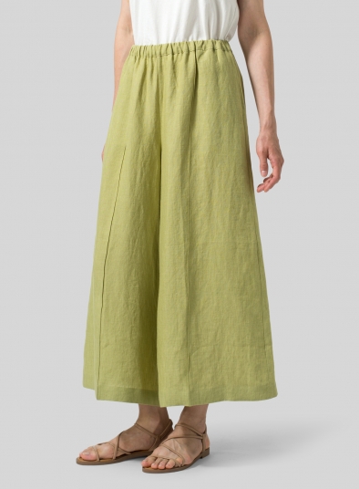 Linen Relaxed Wide Leg Fit Pants