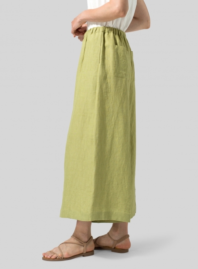 Linen Relaxed Wide Leg Fit Pants