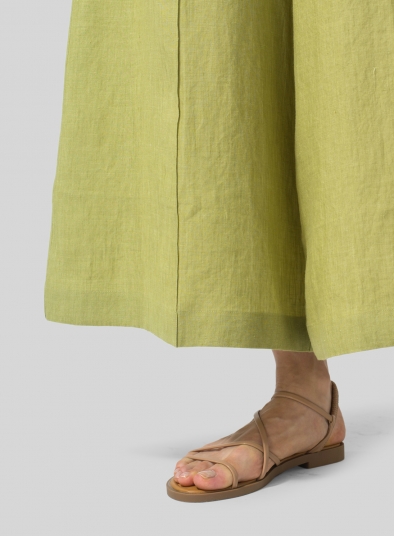 Linen Relaxed Wide Leg Fit Pants