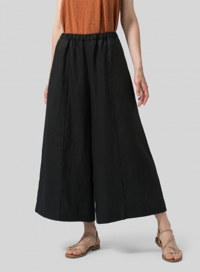 Linen Relaxed Wide Leg Fit Pants