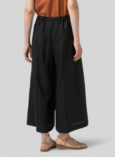 Linen Relaxed Wide Leg Fit Pants