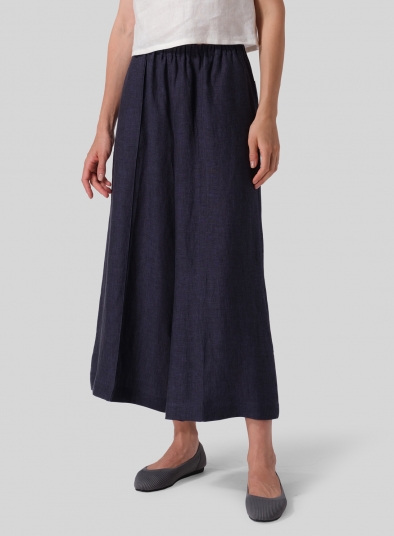 Linen Relaxed Wide Leg Fit Pants