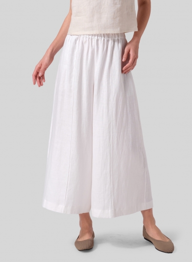 Linen Relaxed Wide Leg Fit Pants