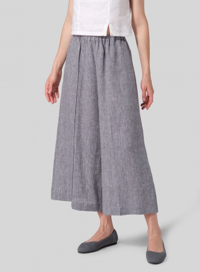 Linen Relaxed Wide Leg Fit Pants