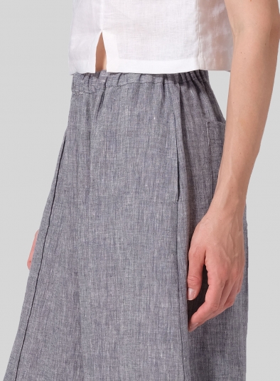 Linen Relaxed Wide Leg Fit Pants