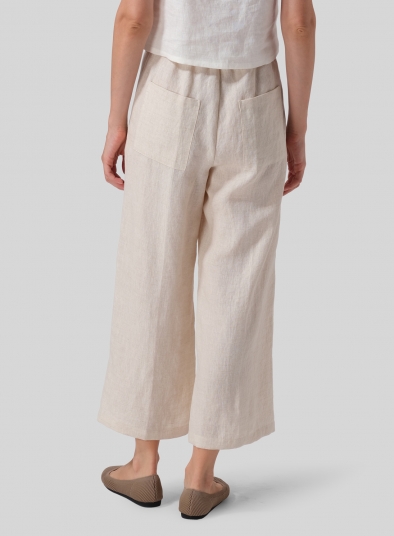 Linen Easy Fit Straight Leg Pants