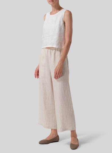 Linen Easy Fit Straight Leg Pants