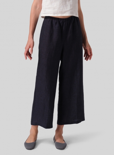 Linen Easy Fit Straight Leg Pants