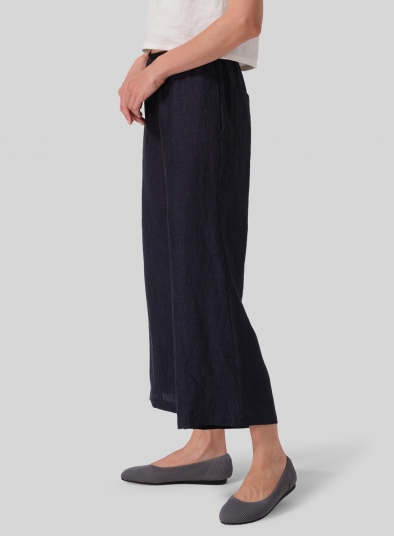 Linen Easy Fit Straight Leg Pants