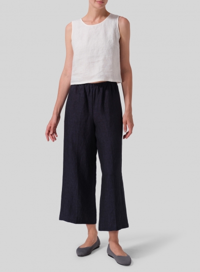 Linen Easy Fit Straight Leg Pants