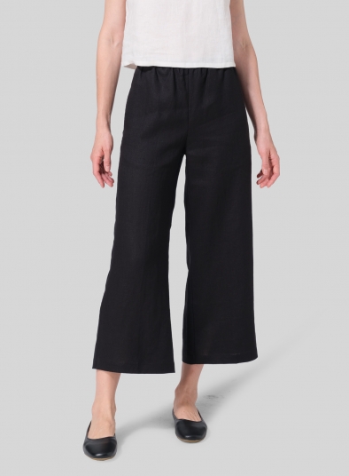 Linen Easy Fit Straight Leg Pants