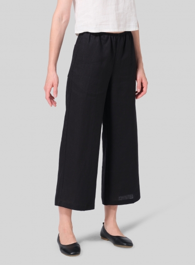 Linen Easy Fit Straight Leg Pants