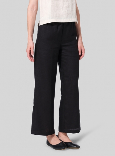 Linen Easy Fit Straight Leg Long Pants