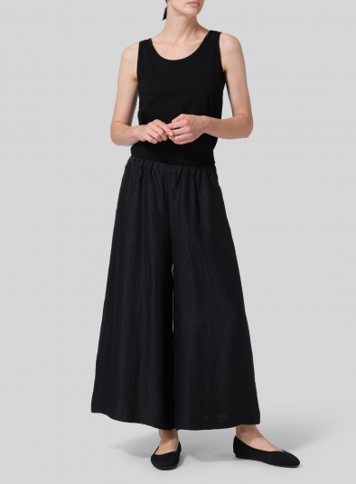 Linen Wide Leg Fit Pants