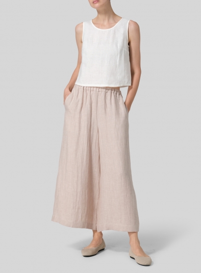 Linen Wide Leg Fit Pants