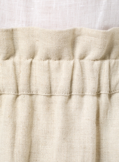 Linen Straight-Leg Skirt