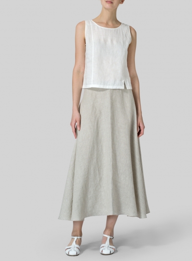 Linen Long Flowing Skirt