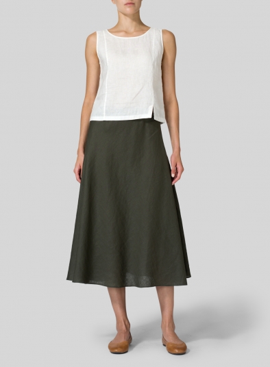 Linen Long Flowing Skirt